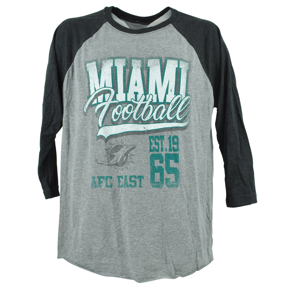 NFL Miami Dolphins Football Est. 1965 Mid Sleeve Womens Ladies Tshirt Tee