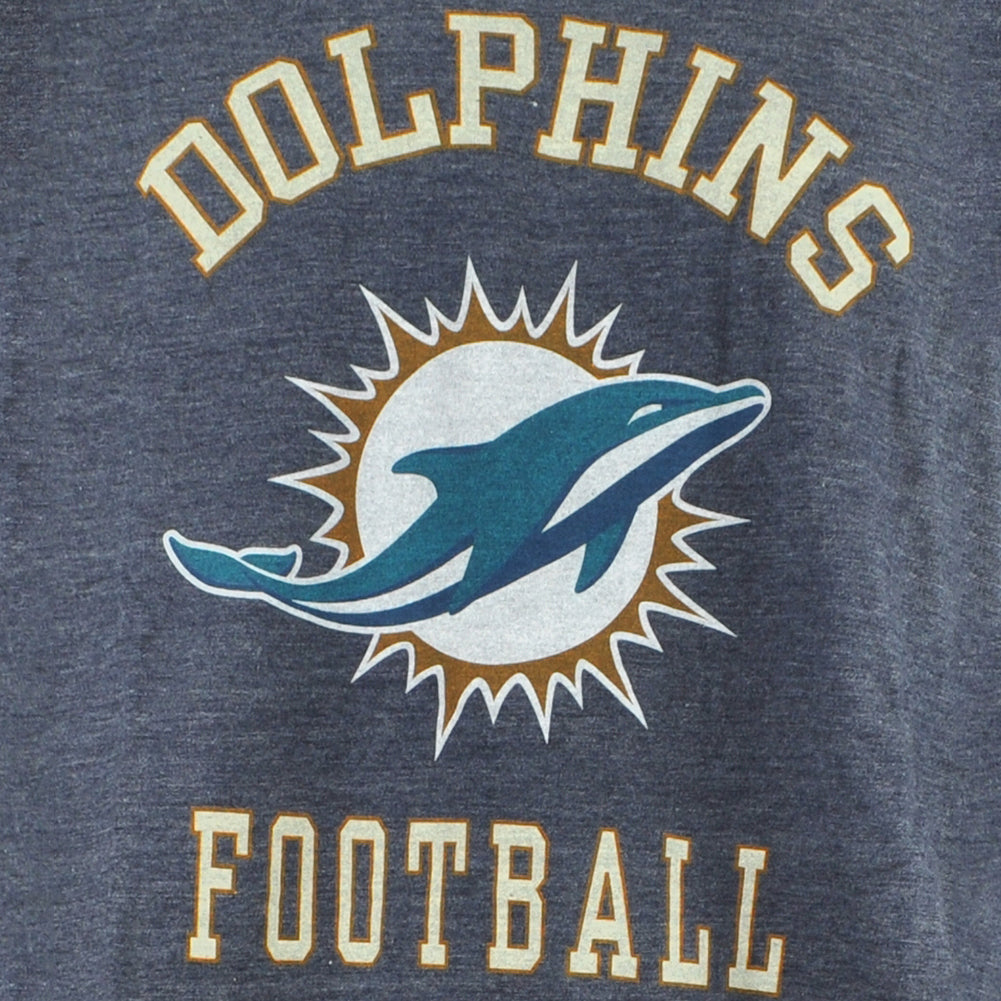 NFL Miami Dolphins Football Short Sleeve Adults Men Navy Heather Tshirt Tee