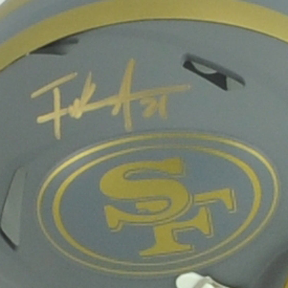NFL San Francisco 49ers Frank Gore Signed Autograph Riddell Mini Helmet Slate
