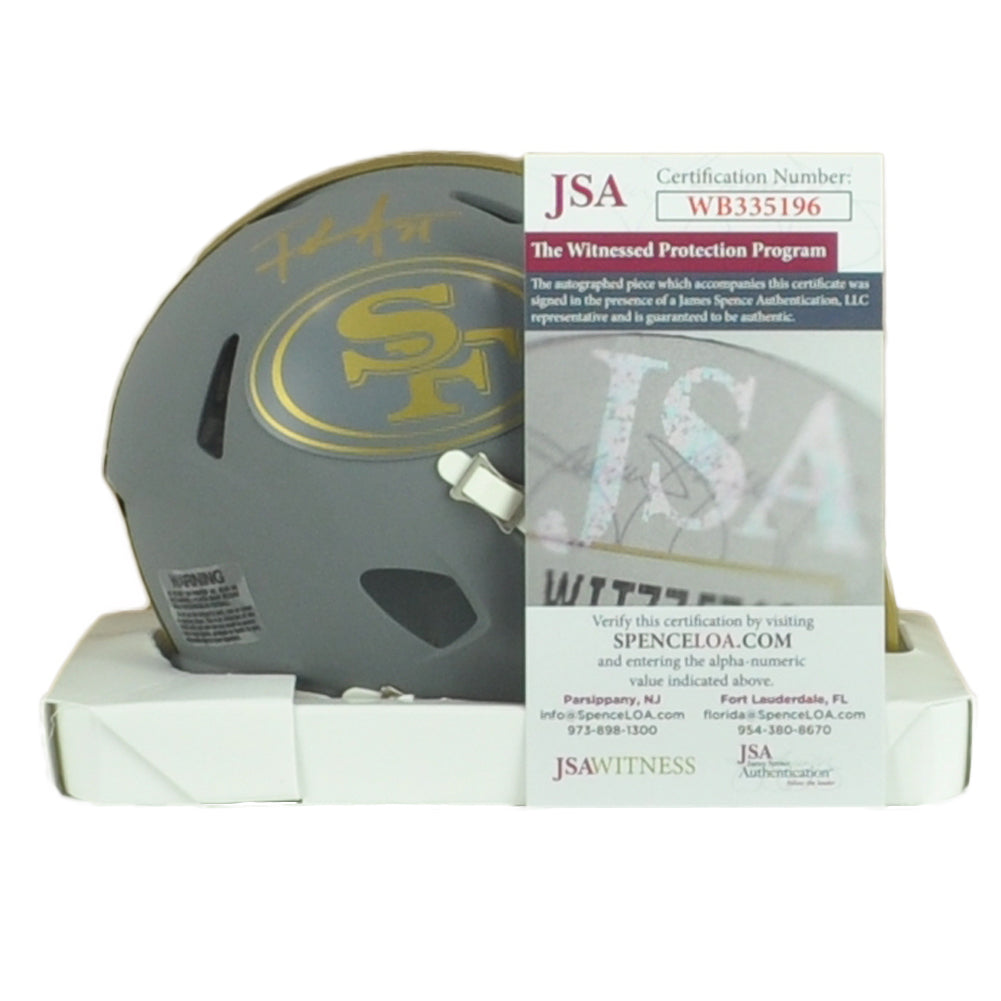 NFL San Francisco 49ers Frank Gore Signed Autograph Riddell Mini Helmet Slate