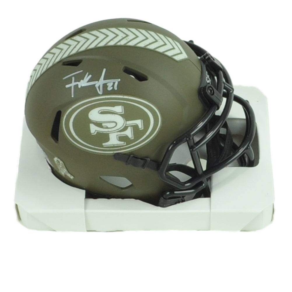 NFL San Francisco 49ers Frank Gore Signed Autograph Riddell Mini Helmet Salute