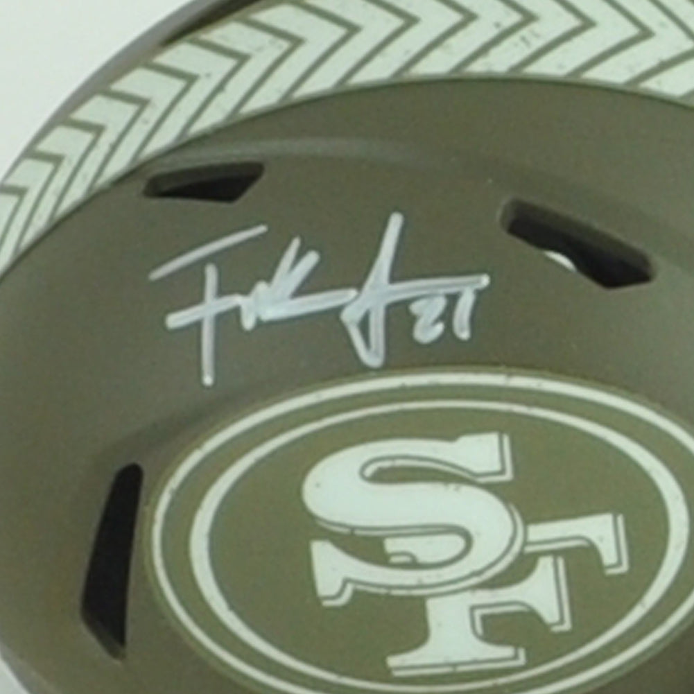 NFL San Francisco 49ers Frank Gore Signed Autograph Riddell Mini Helmet Salute