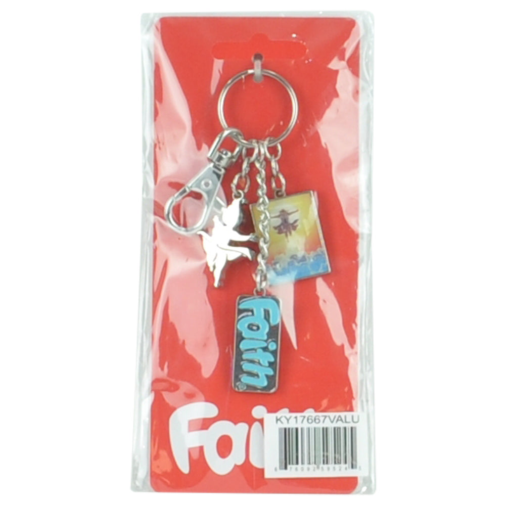 Valiant Faith Herbert Multi Charm Keychain Ring Logo Acrylic Metal Hook Clip