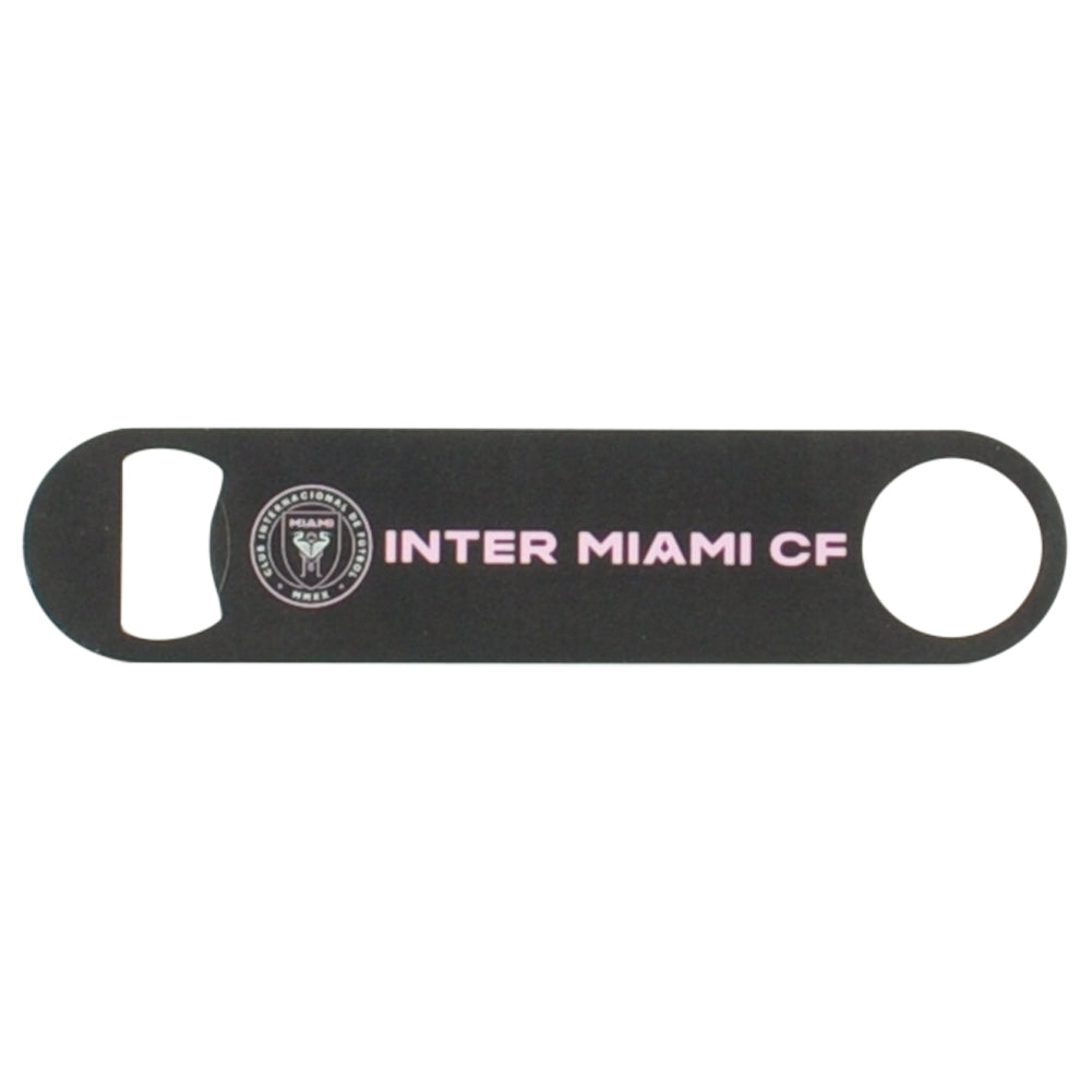 MLS Inter Miami CF Futbol Soccer 2 Sided Bottle Opener Black Pink Fan Sports