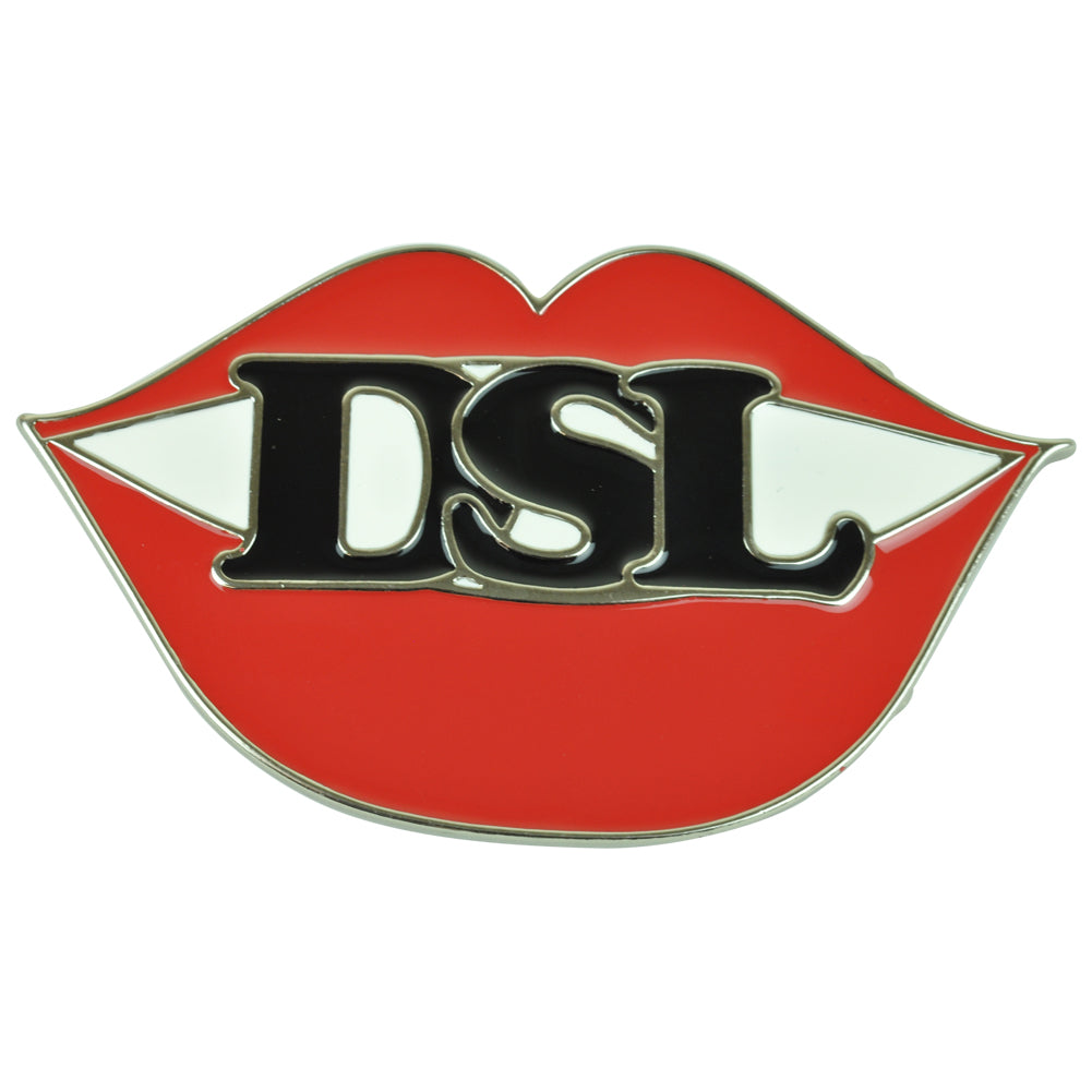 D*** Sucking Lips DSL Metal Enameled Belt Buckle Funny Cool Sexual Joke Sex Red