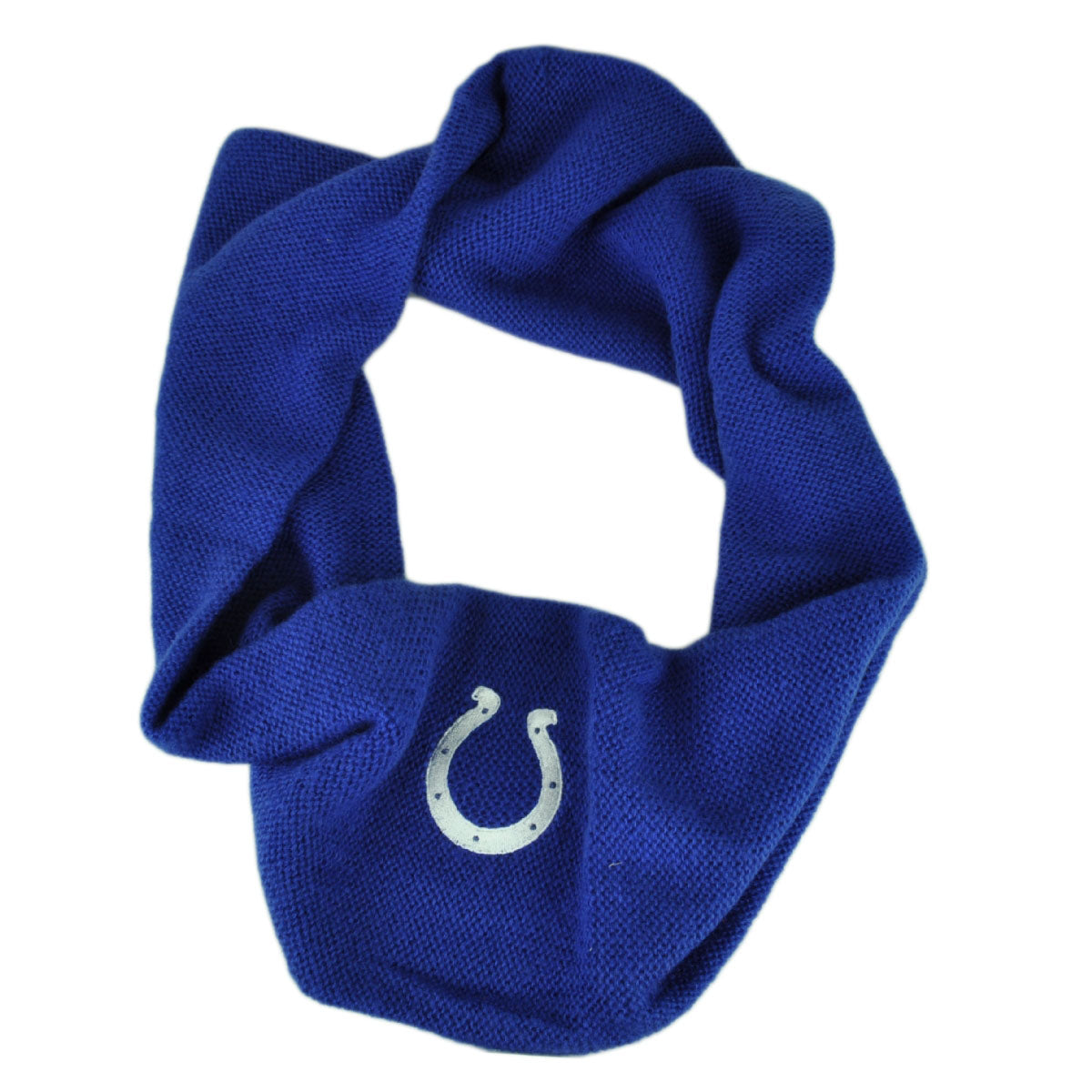 NFL Indianapolis Colts Knitted Infinity Scarf Winter Women Ladies Acrylic Blue