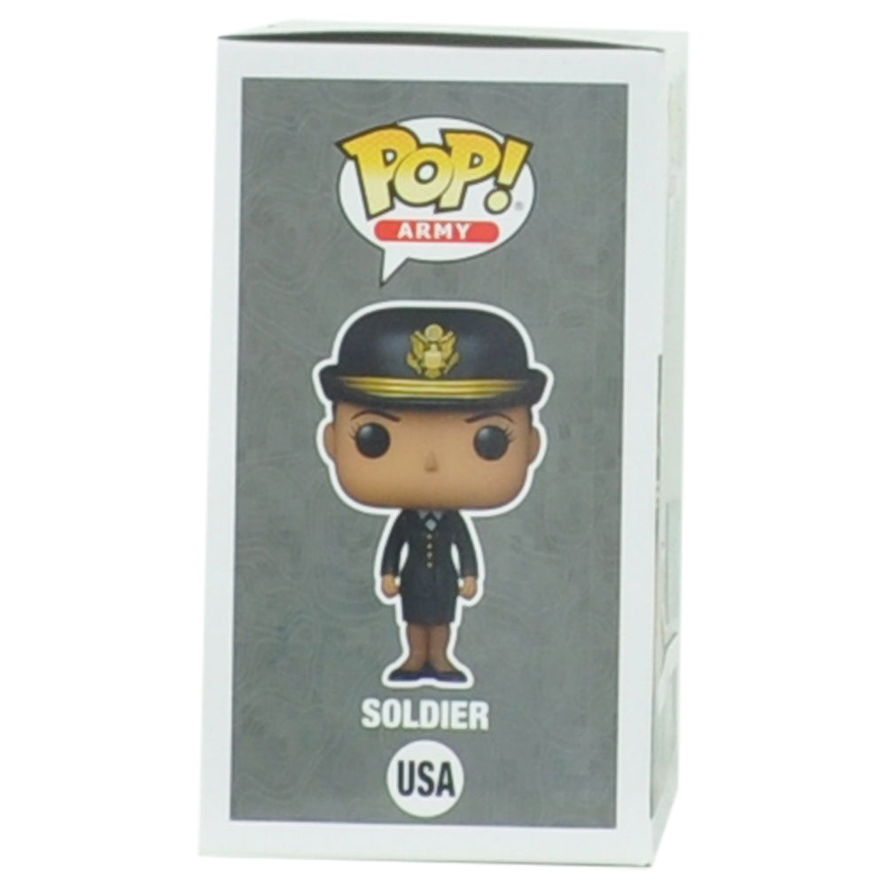 Funko Pop! Female U.S. Army Soldier Black Uniform Proud Vinyl Figurine Dark Hair