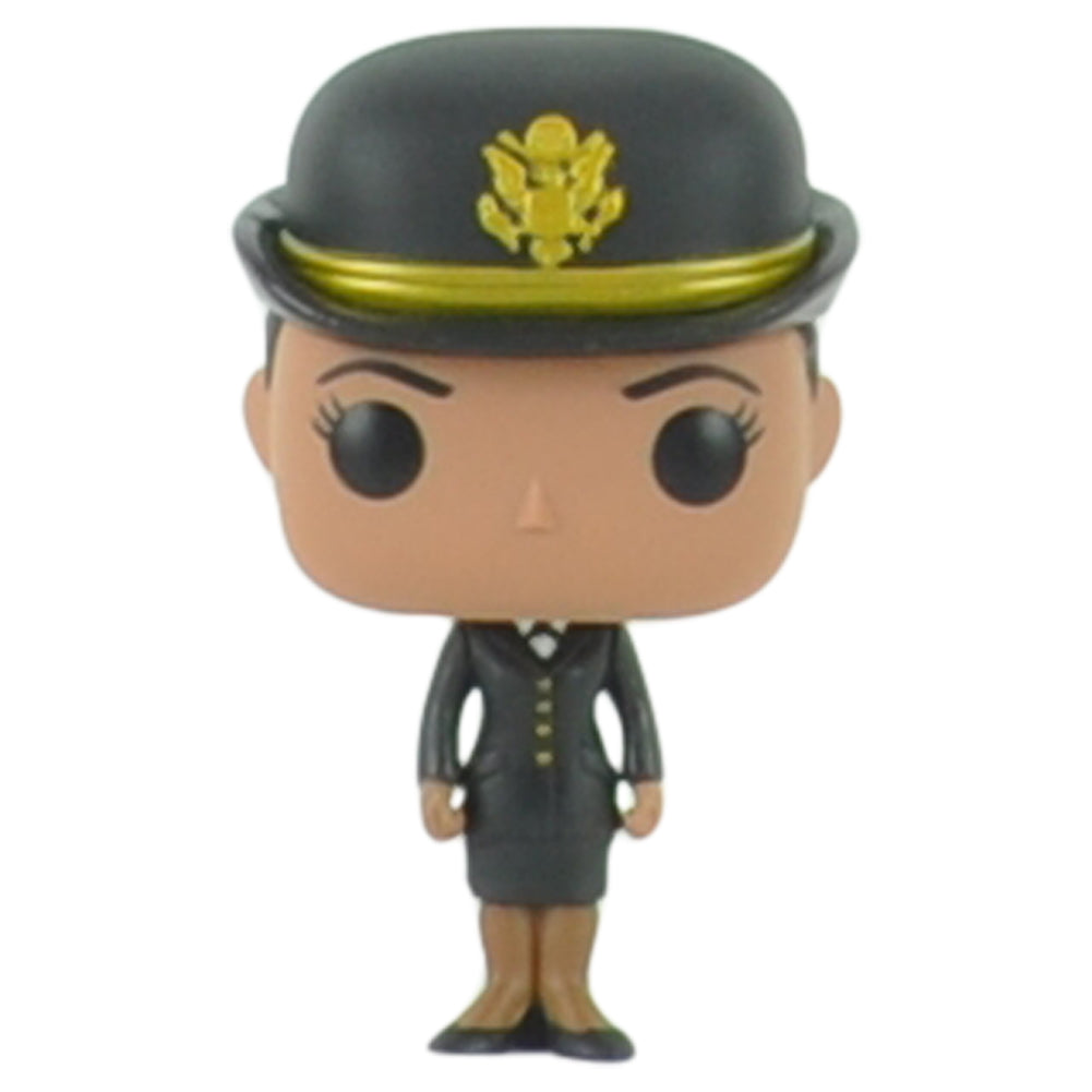 Funko Pop! Female U.S. Army Soldier Black Uniform Proud Vinyl Figurine Dark Hair