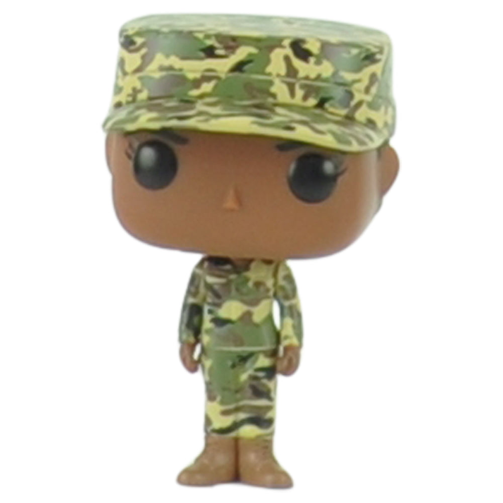Funko Pop! Female U.S. Air Force USAF Airman Proud Vinyl Figurine Dark Hair Camo