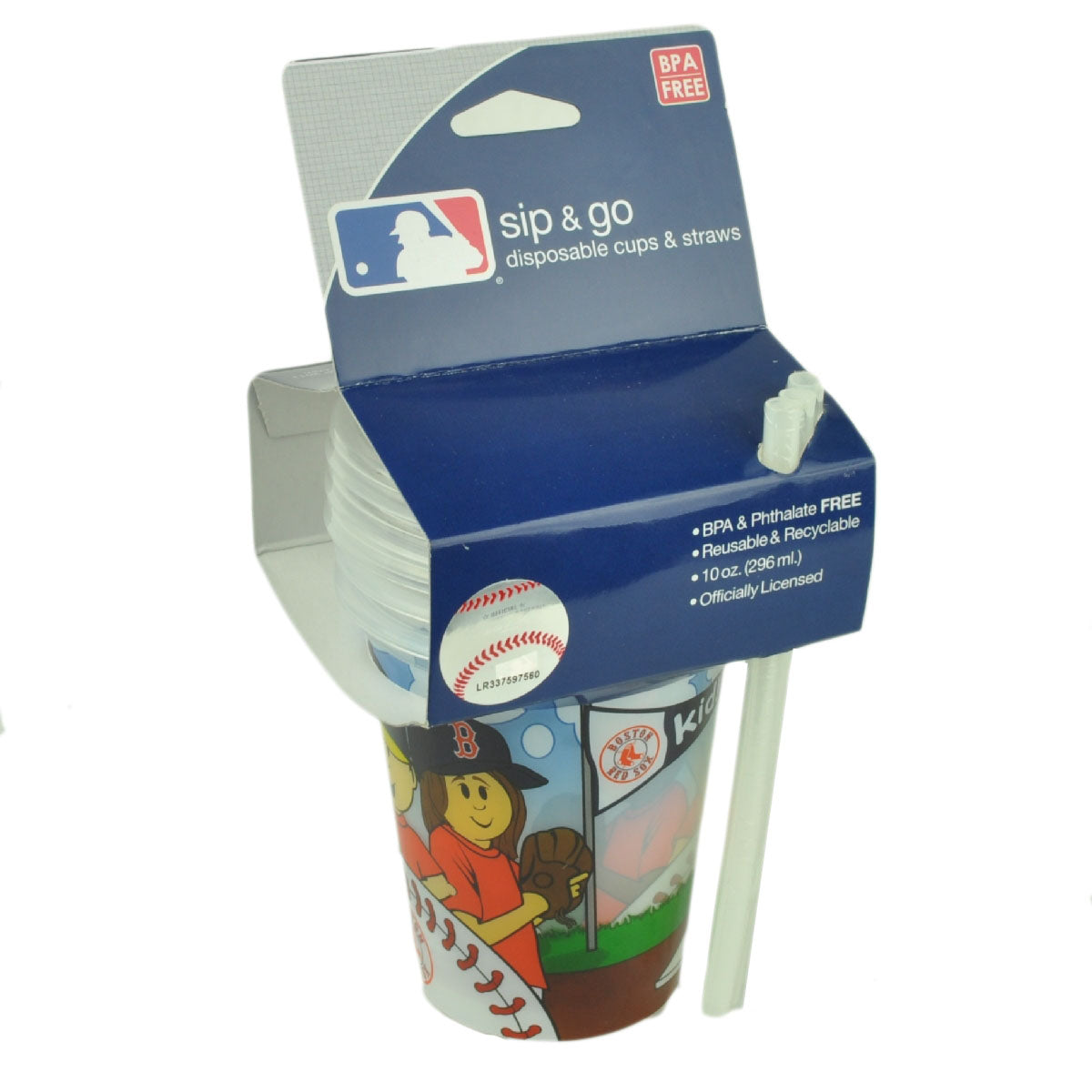 MLB Boston Red Sox Sip N Go Pack of 3 10oz Cups Kids Juice Drinks BPA Free Fan
