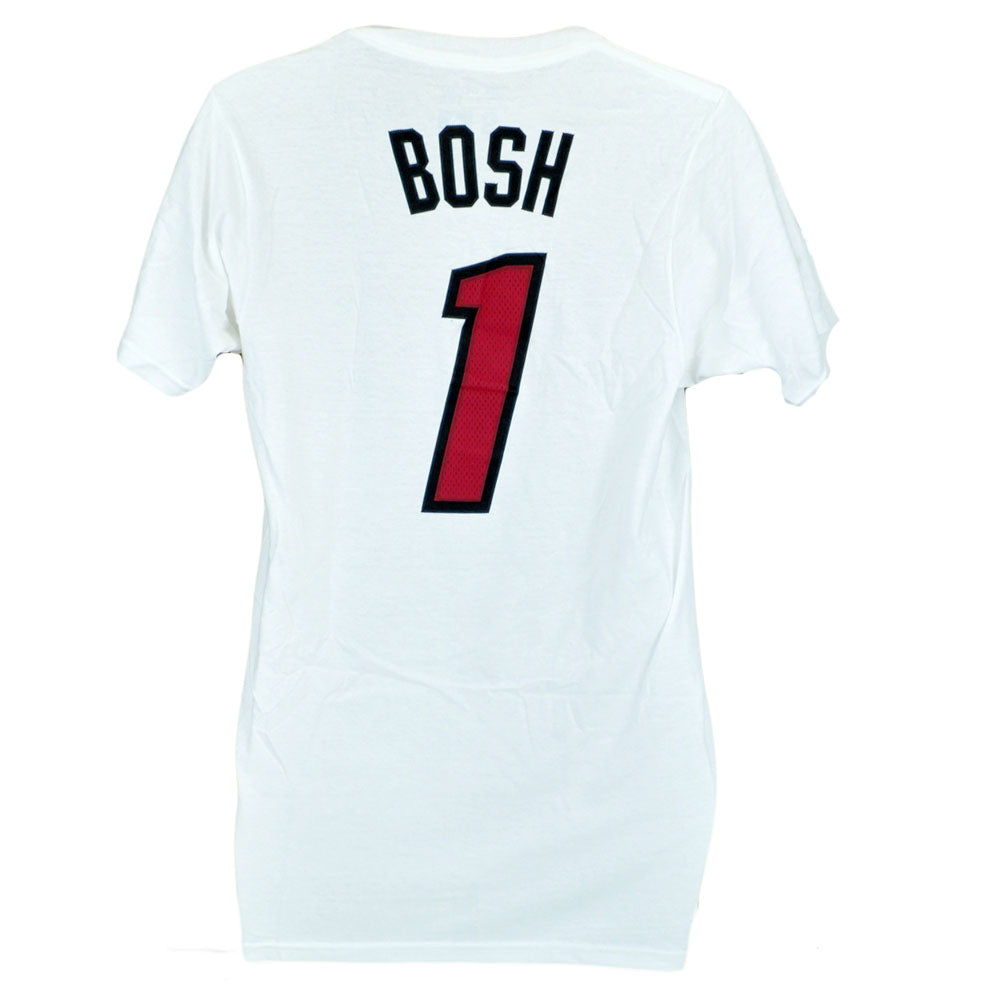 NBA Miami Heat Basketball Adidas Mens Chris Bosh 1 Go To Tee Cotton Shirt