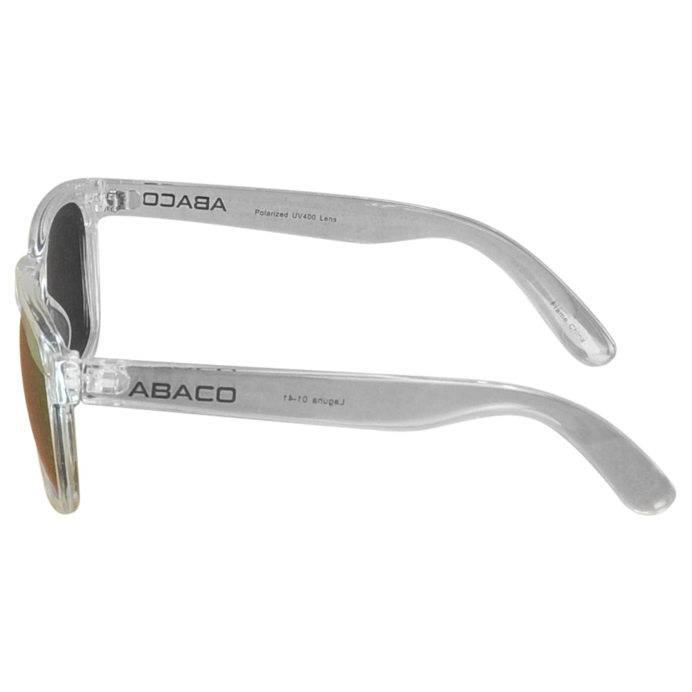 Abaco Sunglasses Unisex Laguna Crystal Clear Style Fire Mirror Polarized UV Lens