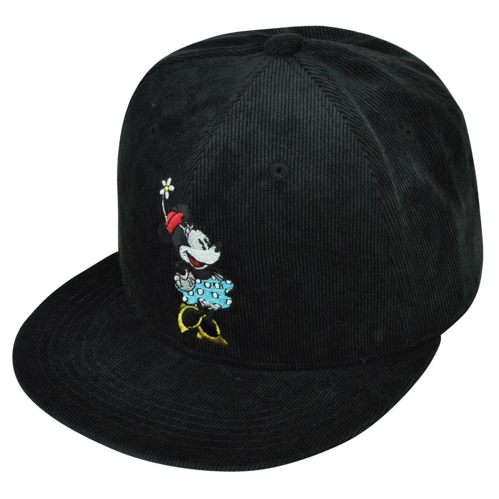Disney Retro Minnie Mouse Character TV Cartoon Ladies Corduroy Snapback Hat Cap