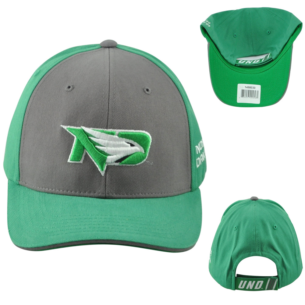 NCAA Captivating North Dakota Fighting Hawks UND Two Tone Adults Sports Hat Cap
