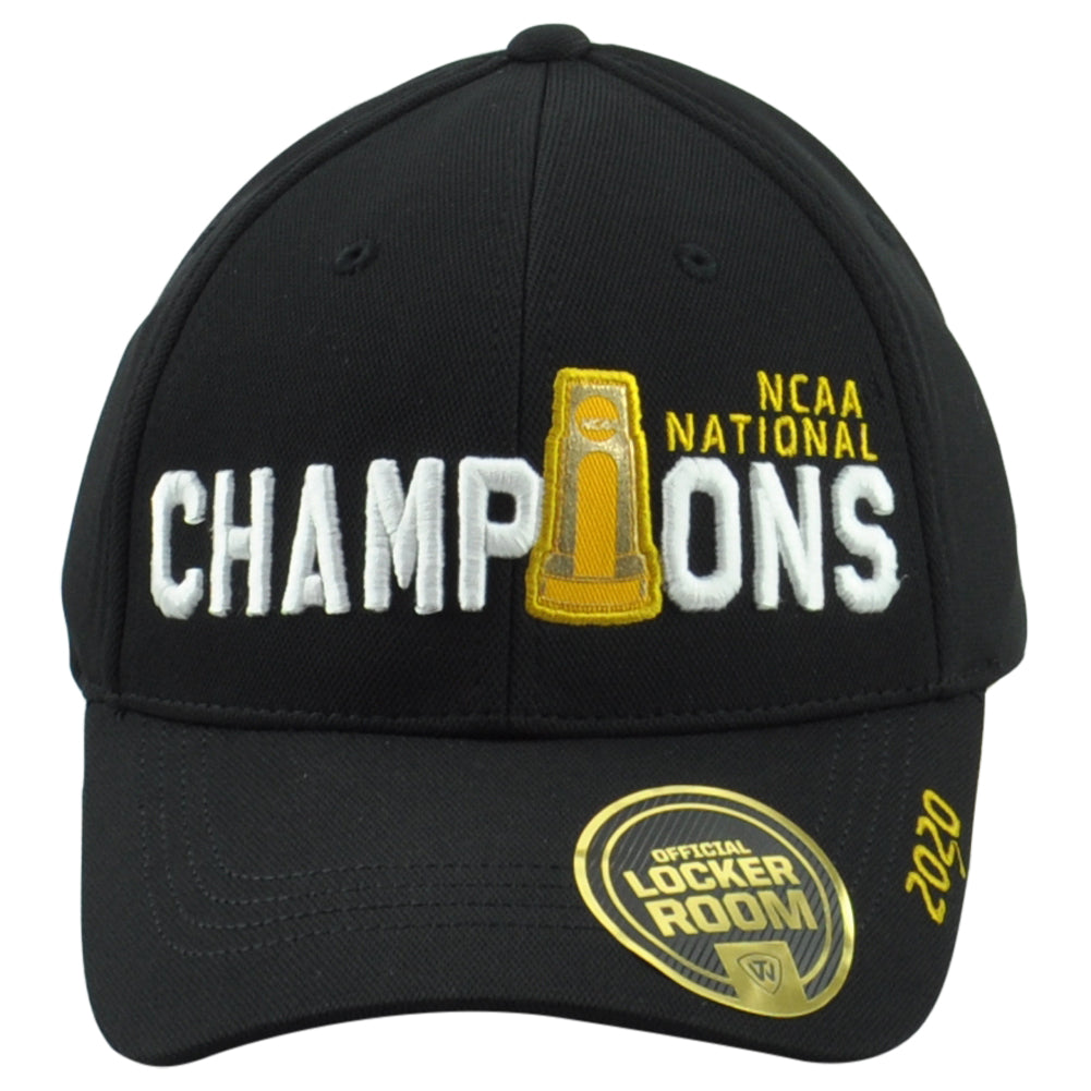 NCAA National Champions 2020 Official Locker Room TOW Black Adult Sports Hat Cap