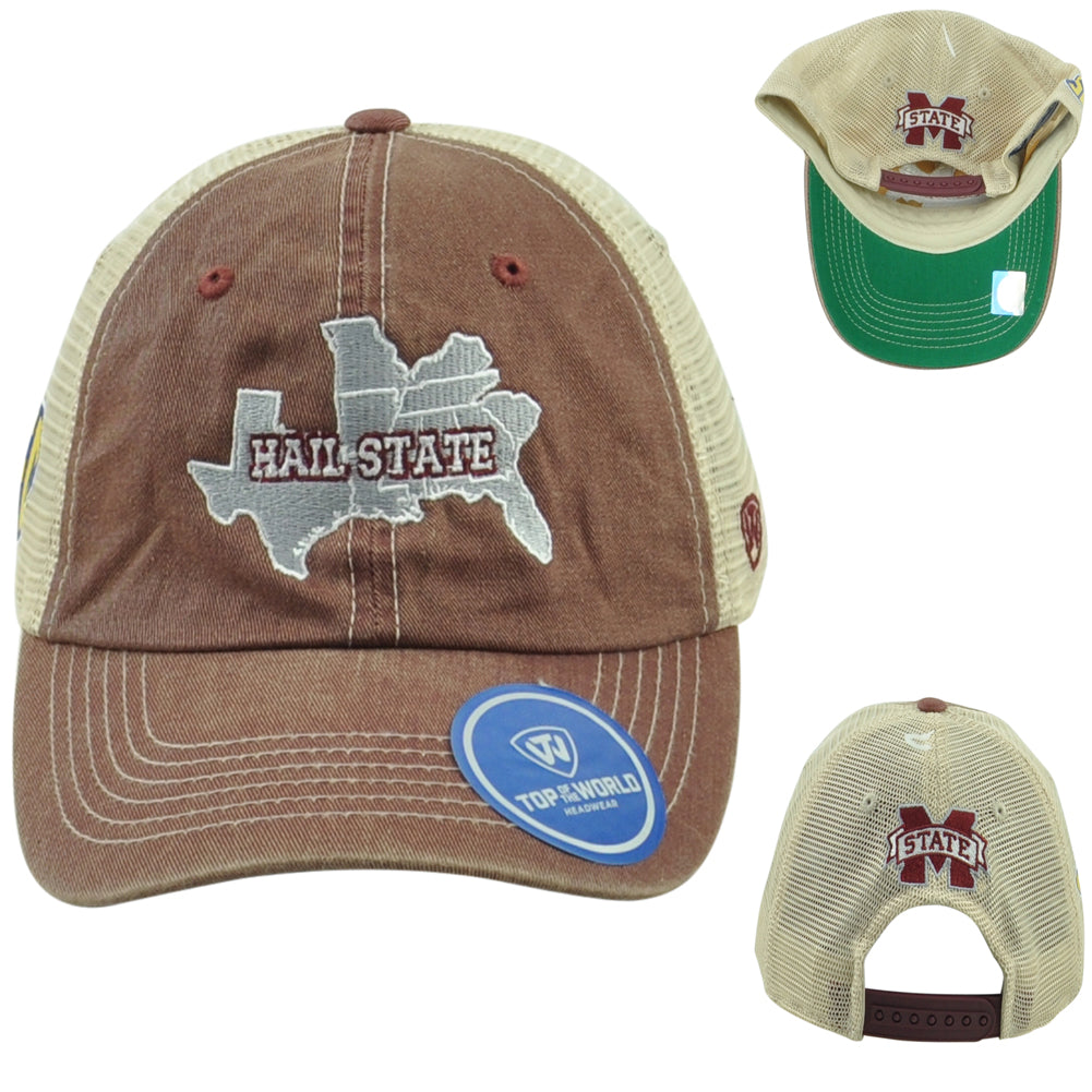NCAA TOW Mississippi State Bulldogs Hail SEC Trucker Mesh Snapback Hat Cap