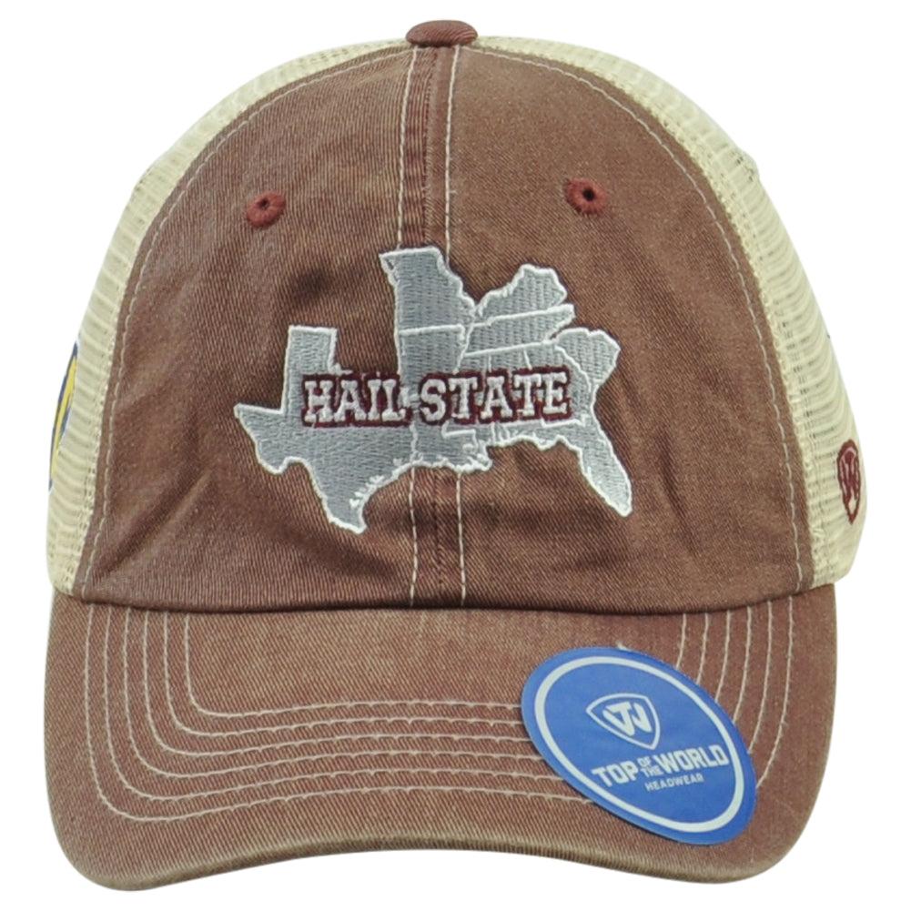 NCAA TOW Mississippi State Bulldogs Hail SEC Trucker Mesh Snapback Hat Cap