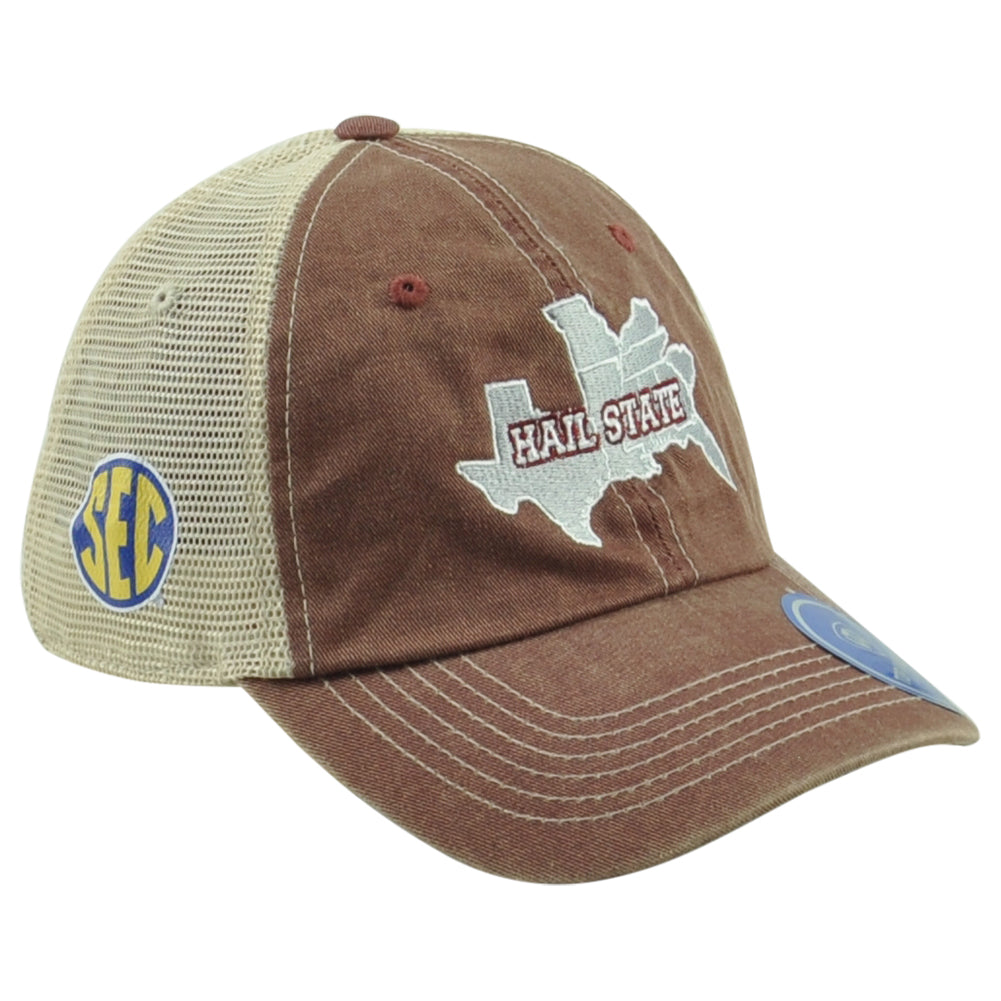 NCAA TOW Mississippi State Bulldogs Hail SEC Trucker Mesh Snapback Hat Cap