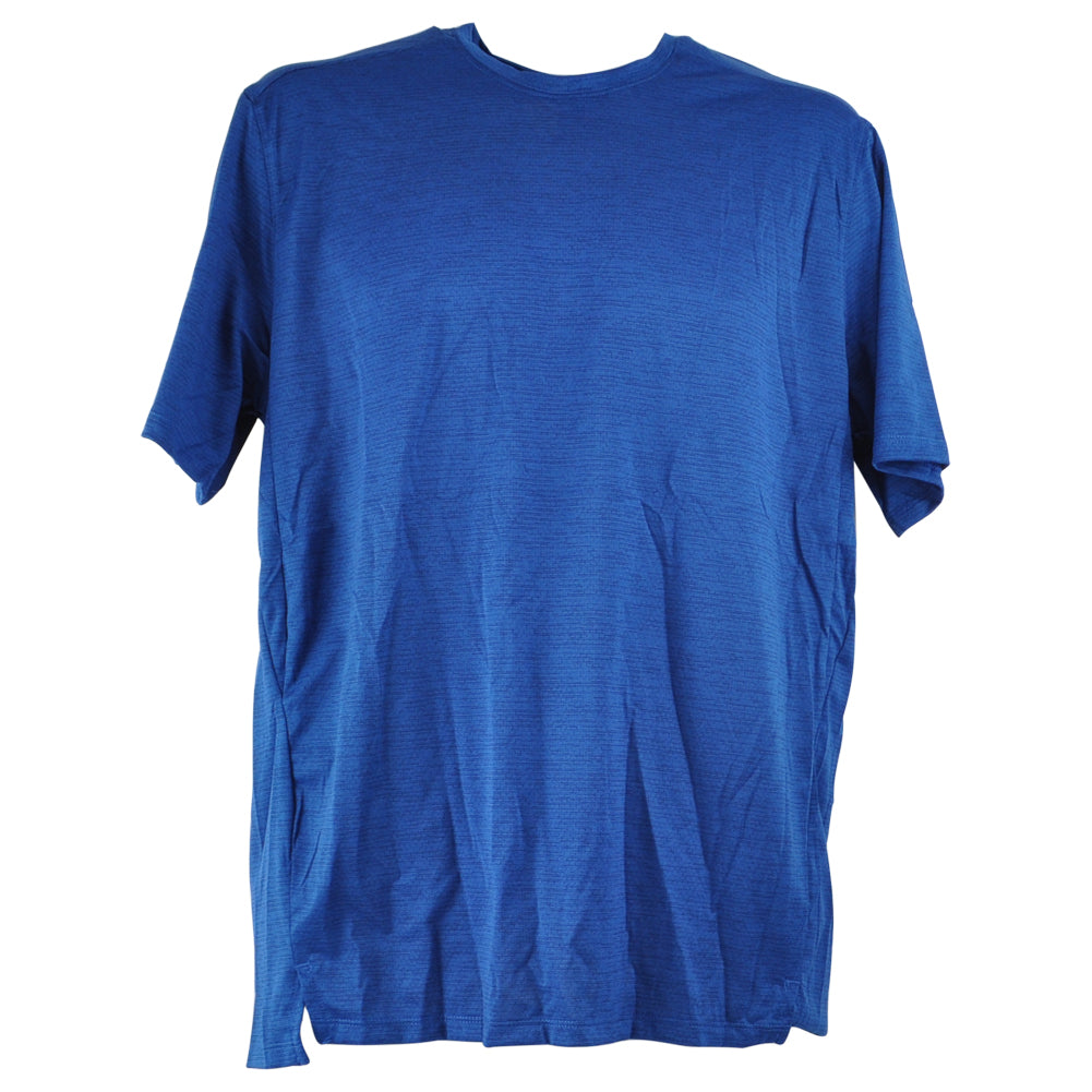 Sonar Blue Dry Fit Vent Plain Solid Blank Adult Men Crew Neck Tshirt Tee