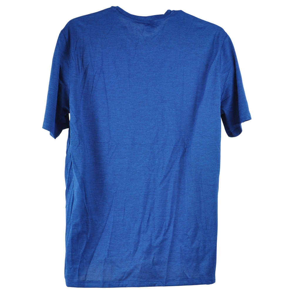 Sonar Blue Dry Fit Vent Plain Solid Blank Adult Men Crew Neck Tshirt Tee