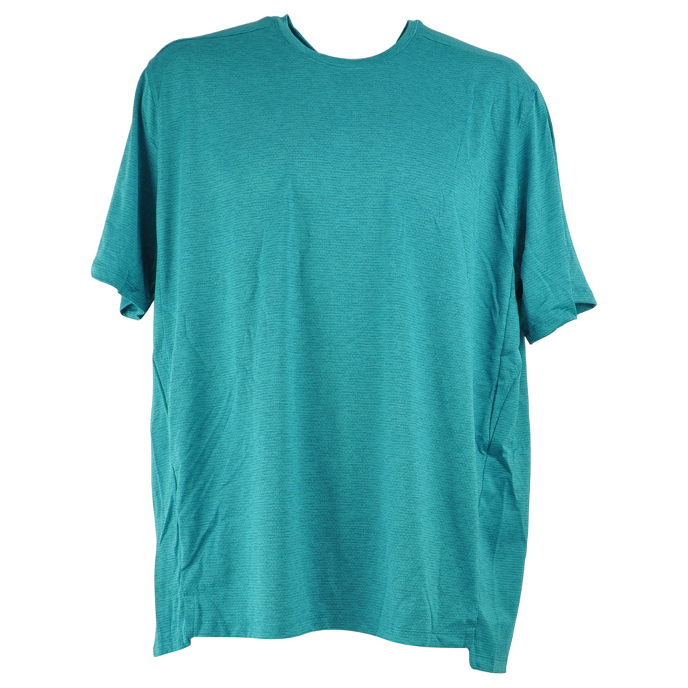 Coastal Teal Dry Fit Vent Plain Solid Blank Adult Men Crew Neck Tshirt Tee