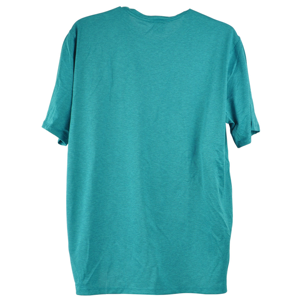 Coastal Teal Dry Fit Vent Plain Solid Blank Adult Men Crew Neck Tshirt Tee