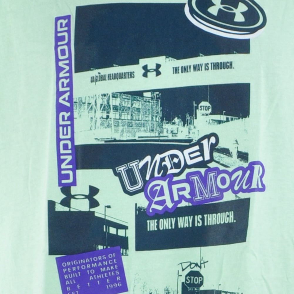 Under Armour Brand Athletes Logo Adult Men Short Sleeve Green Tshirt Tee