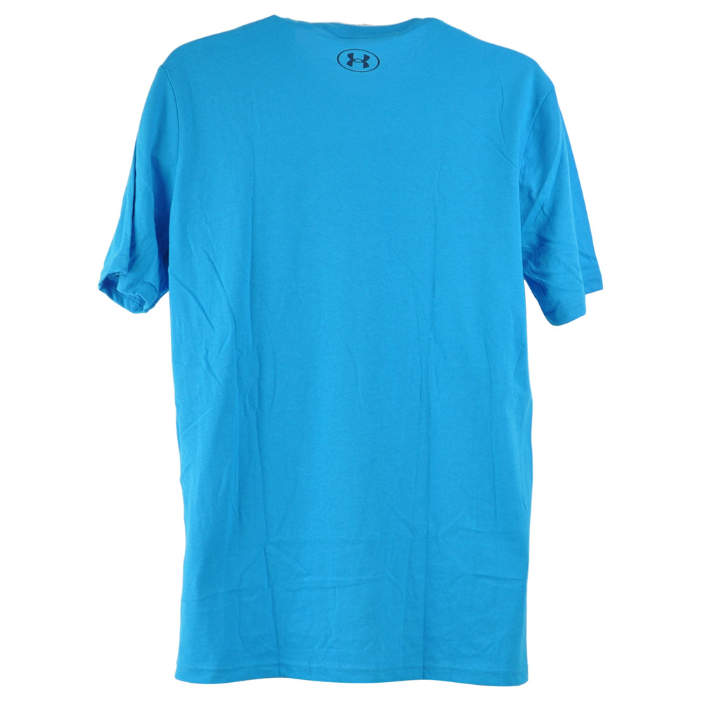 Under Armour Brand Athletes Logo Adult Men Short Sleeve Blue Tshirt Tee