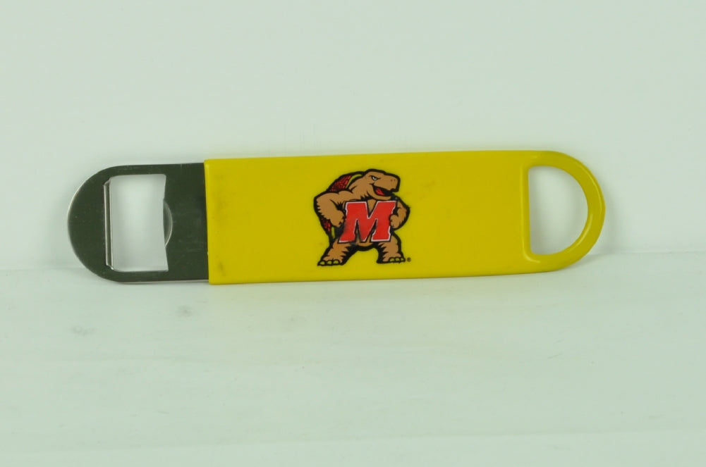 NCAA Maryland Terrapins Long Neck Bottle Opener Yellow Beverage Tailgate Fan