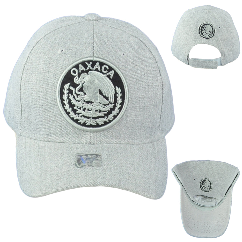 Oaxaca Mexico City Shield Grey Adjustable Adults Curved Bill Gorra Men Hat Cap