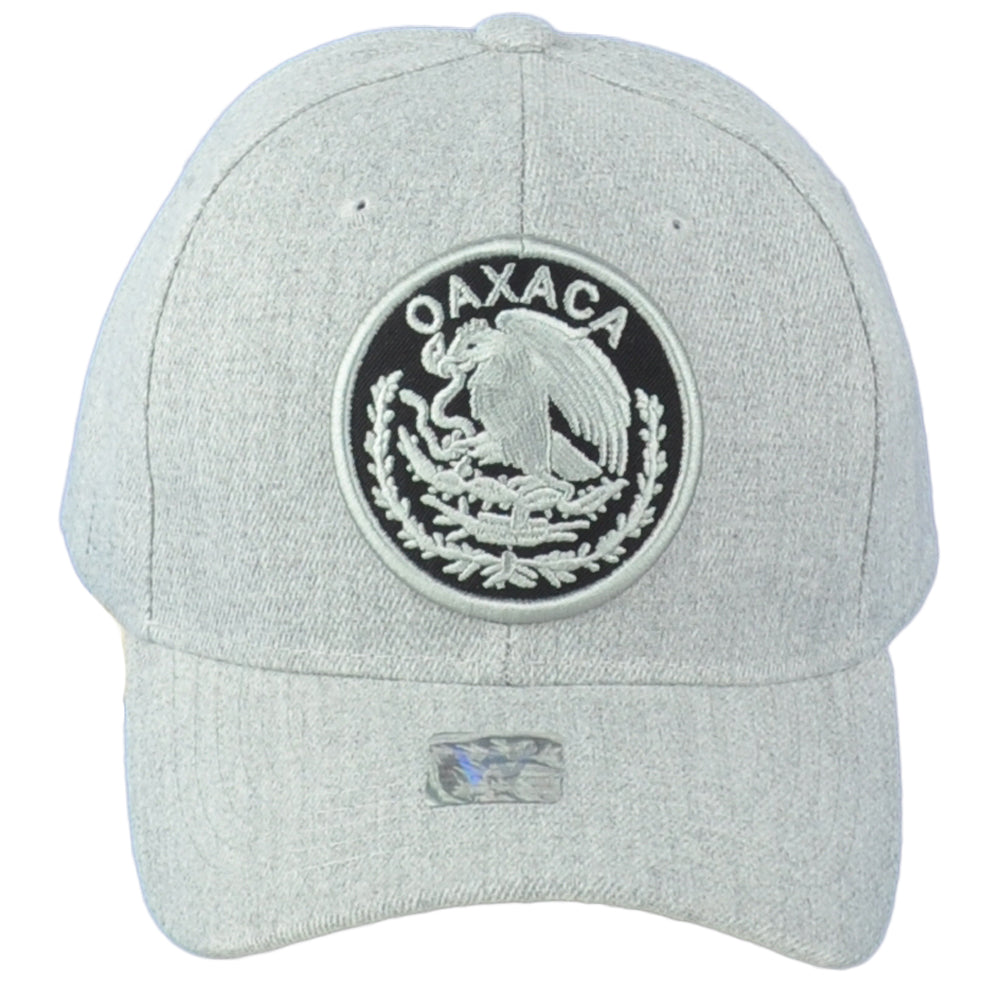 Oaxaca Mexico City Shield Grey Adjustable Adults Curved Bill Gorra Men Hat Cap