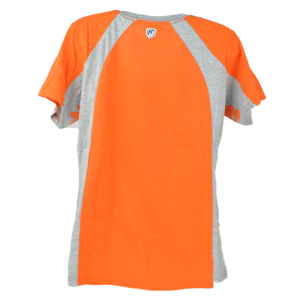 NCAA Clemson Tigers Ladies Orange Womens Tshirt Short Sleeve Tee Crew Neck