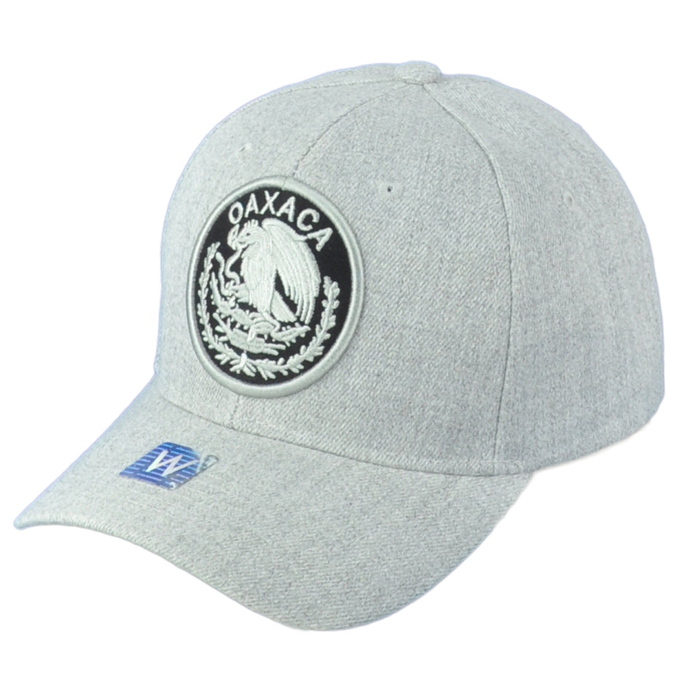 Oaxaca Mexico City Shield Grey Adjustable Adults Curved Bill Gorra Men Hat Cap