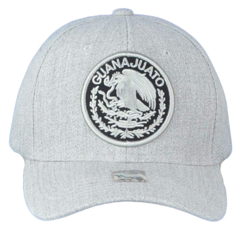 Guanajato Mexico City Shield Grey Adjustable Adults Curved Bill Gorra Hat Cap