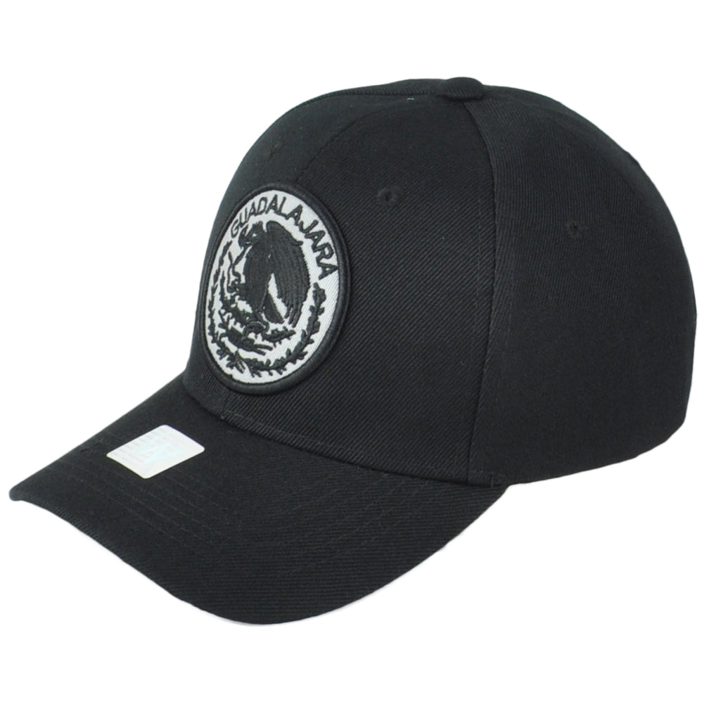 Guadalajara Mexico City Shield Black Adjustable Adults Curved Bill Gorra Hat Cap