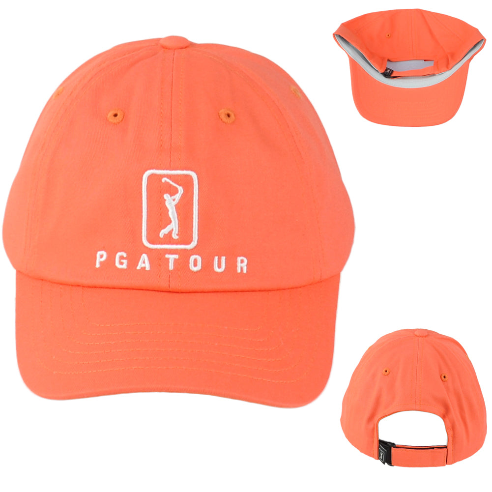 PGA Tour Golf Professional Moisture Wicking Nasturtium Curved Bill Adult Hat Cap