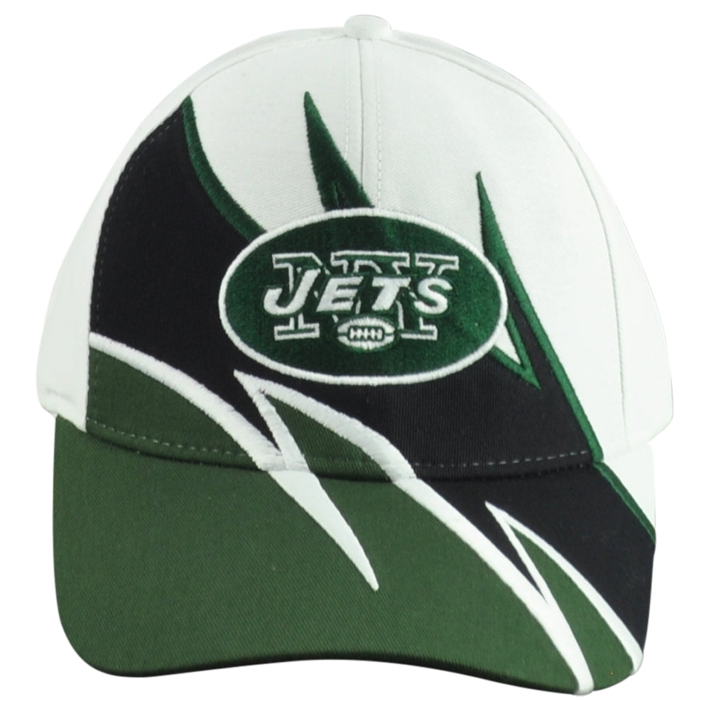 NFL New York Jets Football Adults Men Curved Bill Tricolor Adjustable Hat Cap