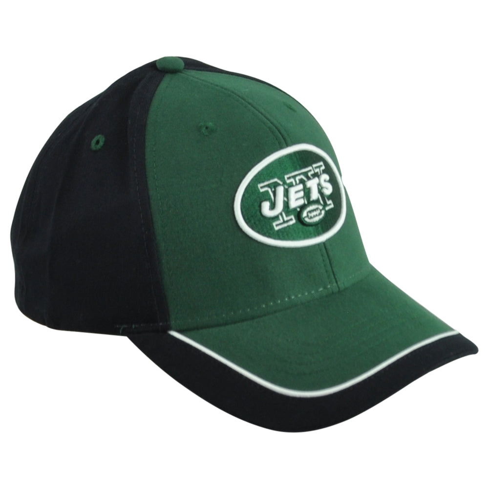 NFL New York Jets Football Adults Men Curved Bill Green Black Adjustable Hat Cap