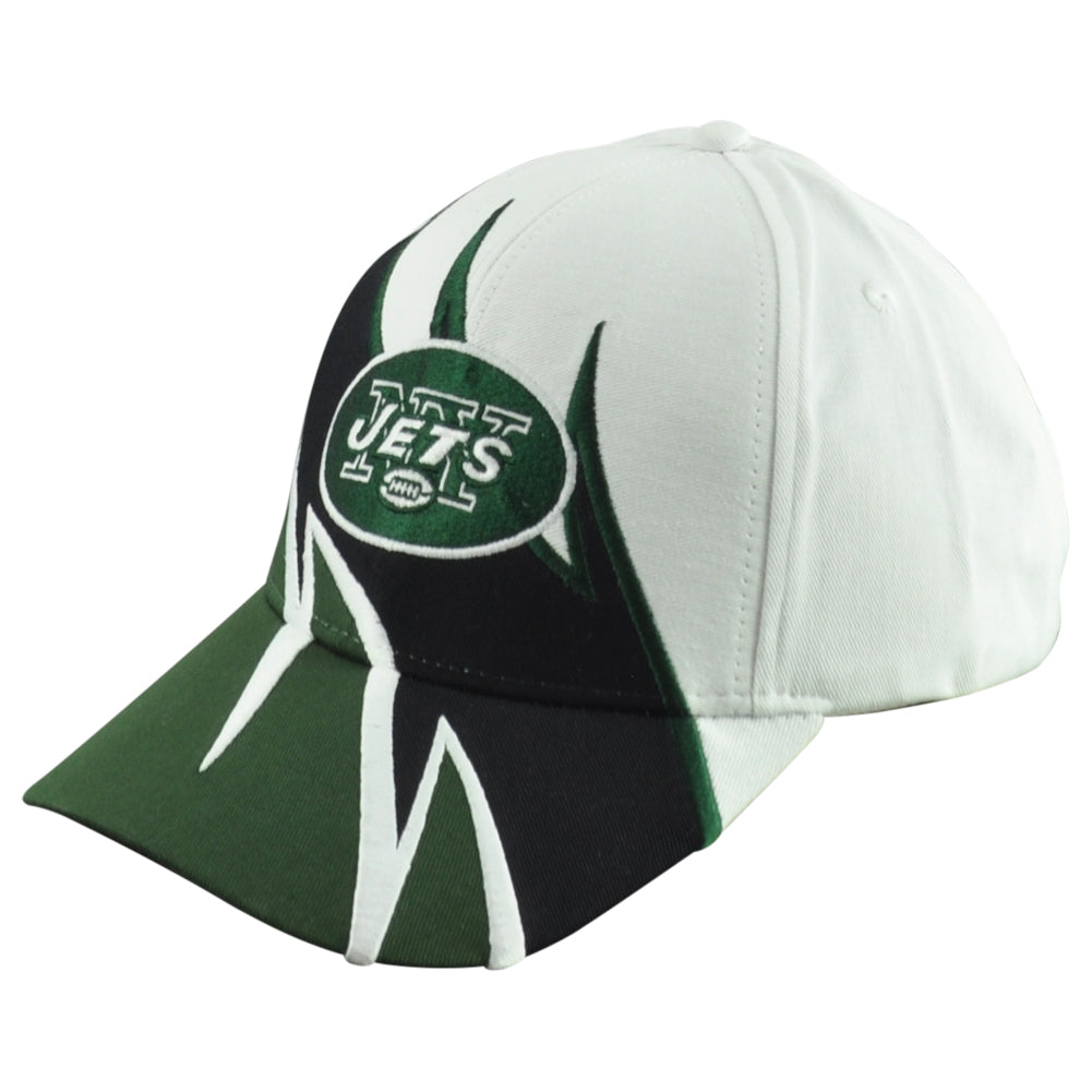NFL New York Jets Football Adults Men Curved Bill Tricolor Adjustable Hat Cap