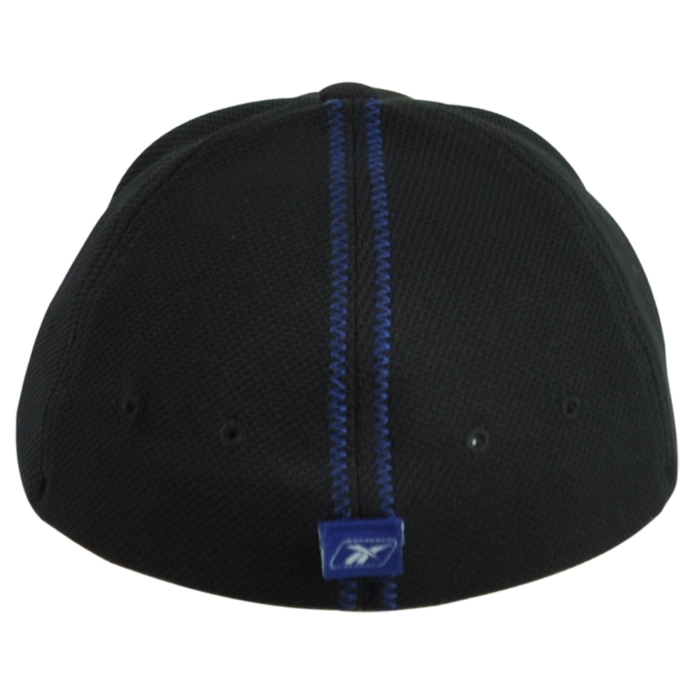 NBA Reebok New York Knicks Flex Fit One Size Adults Curved Bill Black Hat Cap