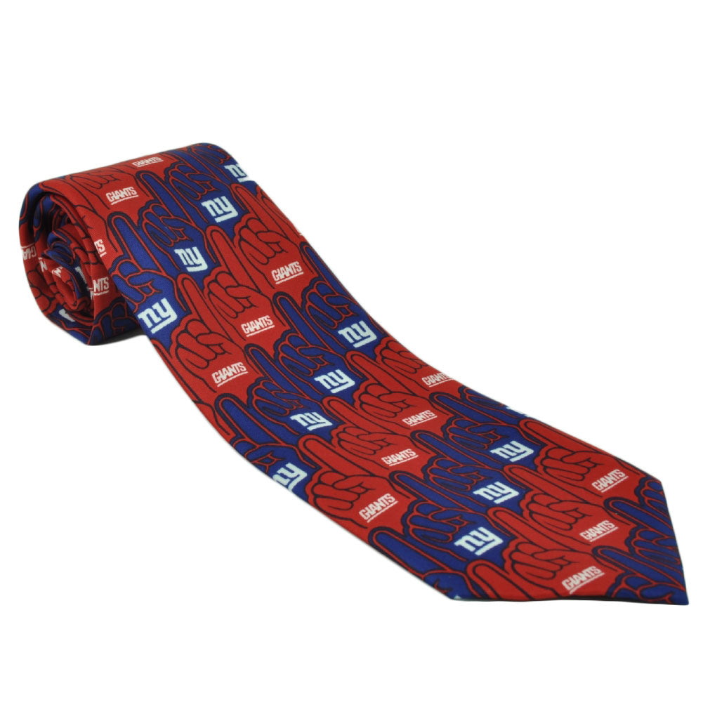 NFL New York Giants Neck Tie Wall Paper Apparel Office Suit Novelty Red Blue Fan