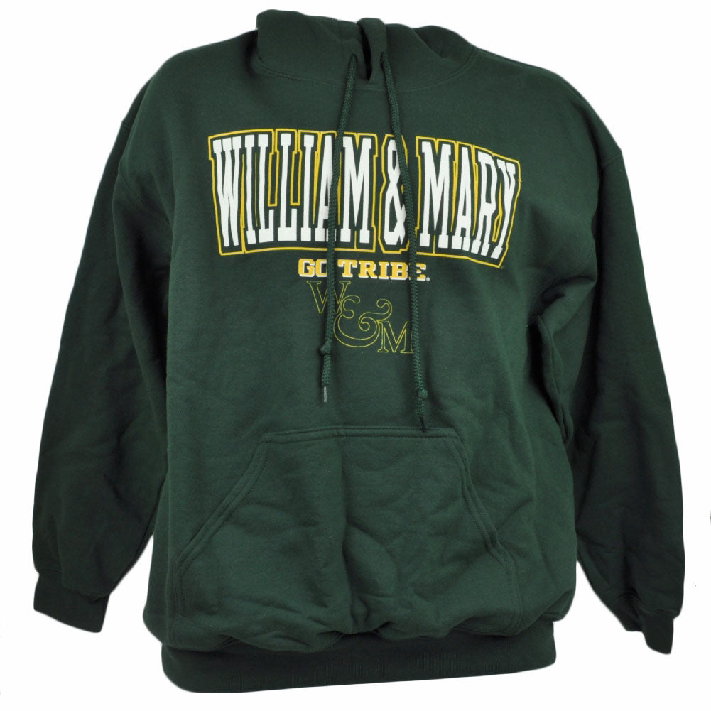 NCAA Wilma & Mary Go Tribe Hoodie Sweater Green Winter Mens Adult W&M Sport Game