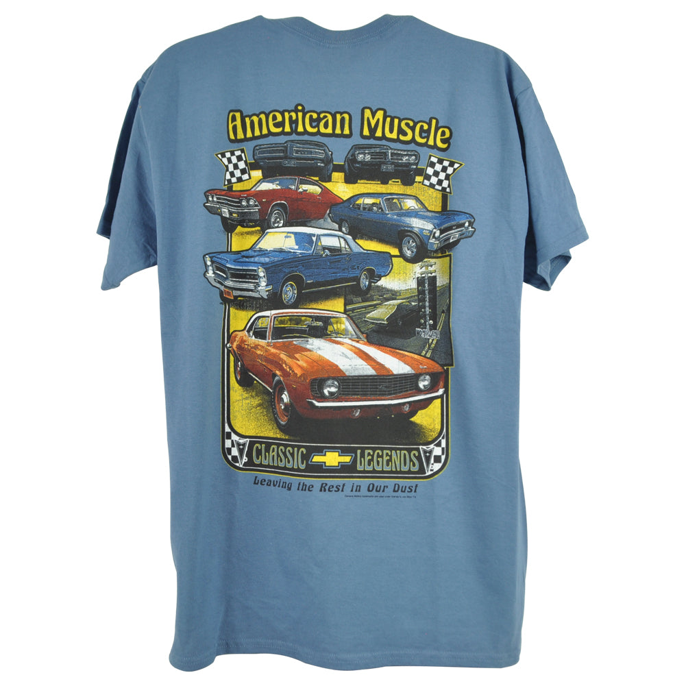 Chevrolet American Muscle Car Truck Automobile Blue Adults Men Tshirt Tee
