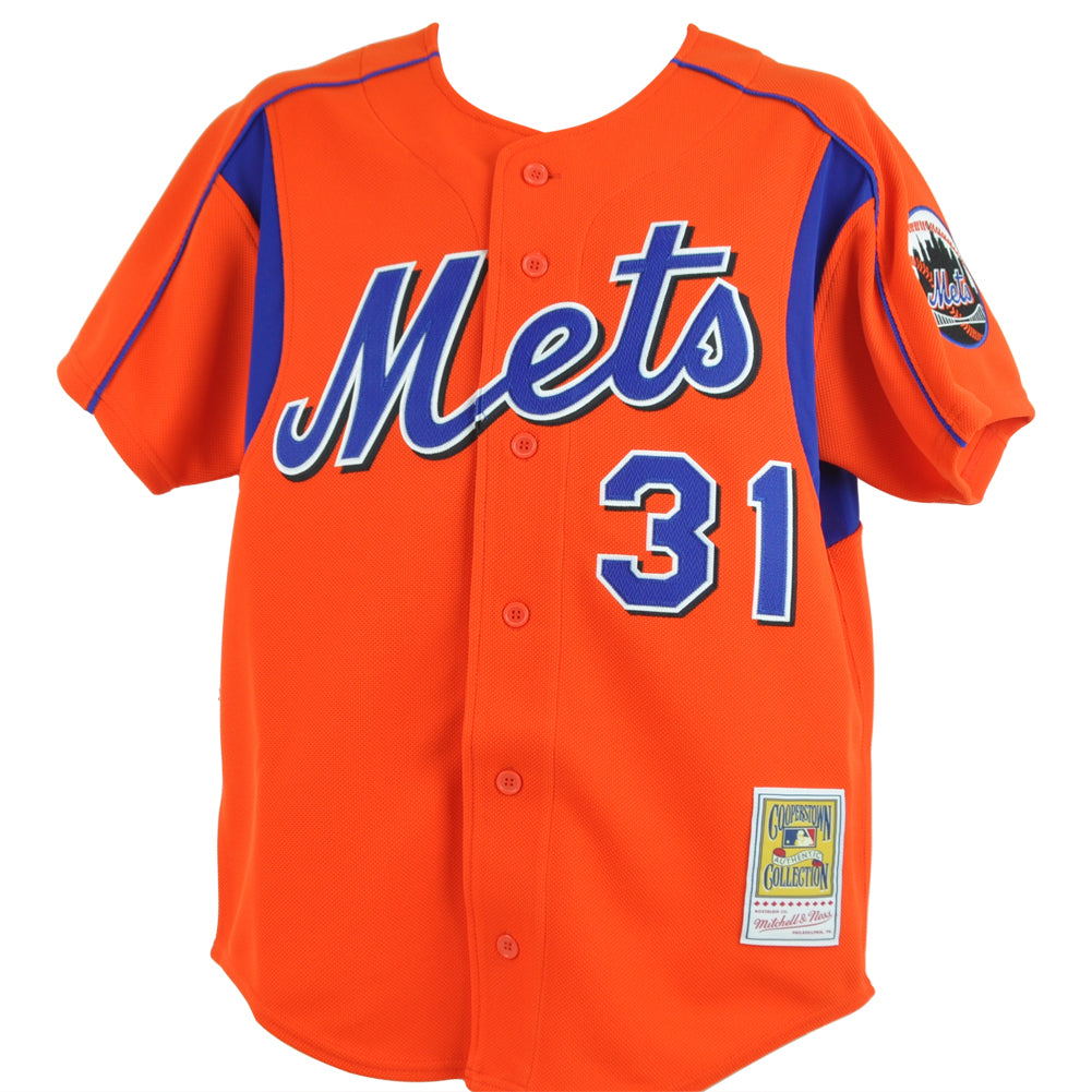 MLB Mitchell & Ness New York Mets Mike Piazza #31 BP Button Up Jersey