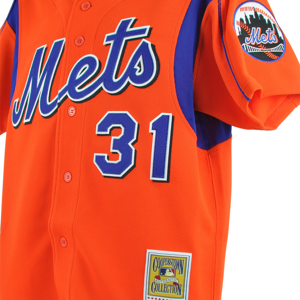 MLB Mitchell & Ness New York Mets Mike Piazza #31 BP Button Up Jersey