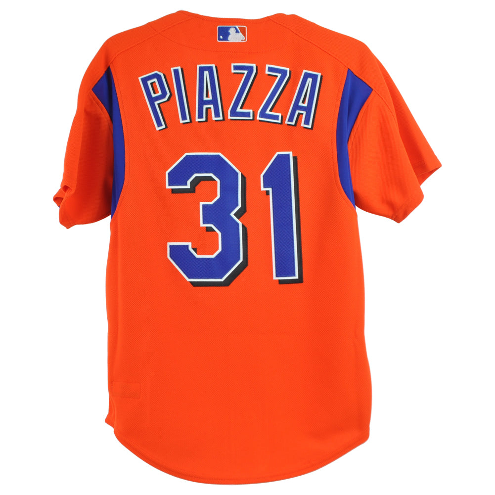 MLB Mitchell & Ness New York Mets Mike Piazza #31 BP Button Up Jersey