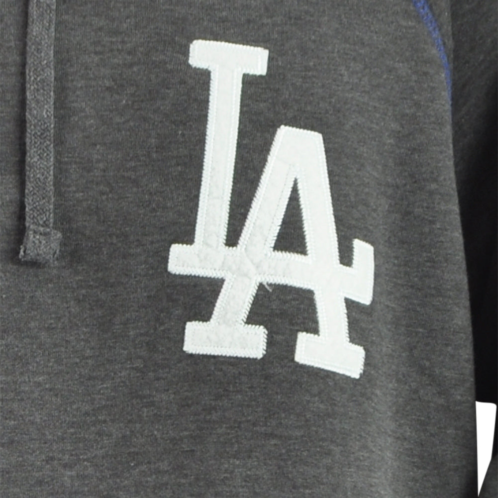 MLB Los Angeles Dodgers Long Sleeve Hoodie Pullover Gray Adults Sweatshirt