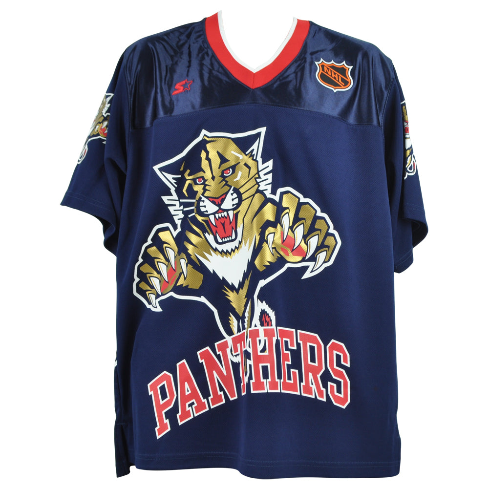 NHL Starter Florida Panthers Oversized Vintage V-Neck Navy Adults Jersey