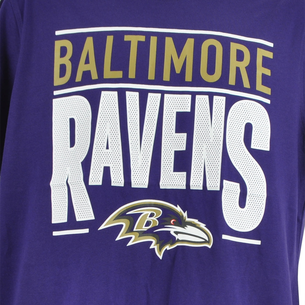 NFL Starter Baltimore Ravens Purple Football Crew Neck Adults Tshirt Tee