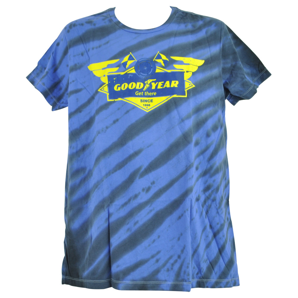 Good Year Get there 1898 Tires Automobile Blue Crew Neck Adults Tshirt Tee